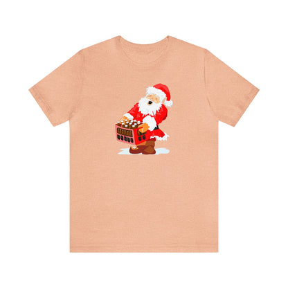 Santa Carrying Case of Wine Shirt, Santa Claus Shirt, Christmas Shirt, Xmas Shirt, Holiday Shirt, Merry Shirt, Festive Tee, Merry Christmas