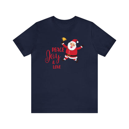 Peace, Joy and Love Santa Shirt, Santa Claus Shirt, Christmas Shirt, Xmas Shirt, Holiday Shirt, Merry Shirt, Festive Shirt, Merry Christmas