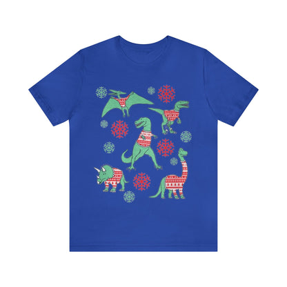 Dinosaurs Wearing Christmas Sweaters Shirt, Christmas Dinosaur Sweater, Dinosaur Christmas shirt, Holiday Shirt, Merry Shirt, Festive Tee