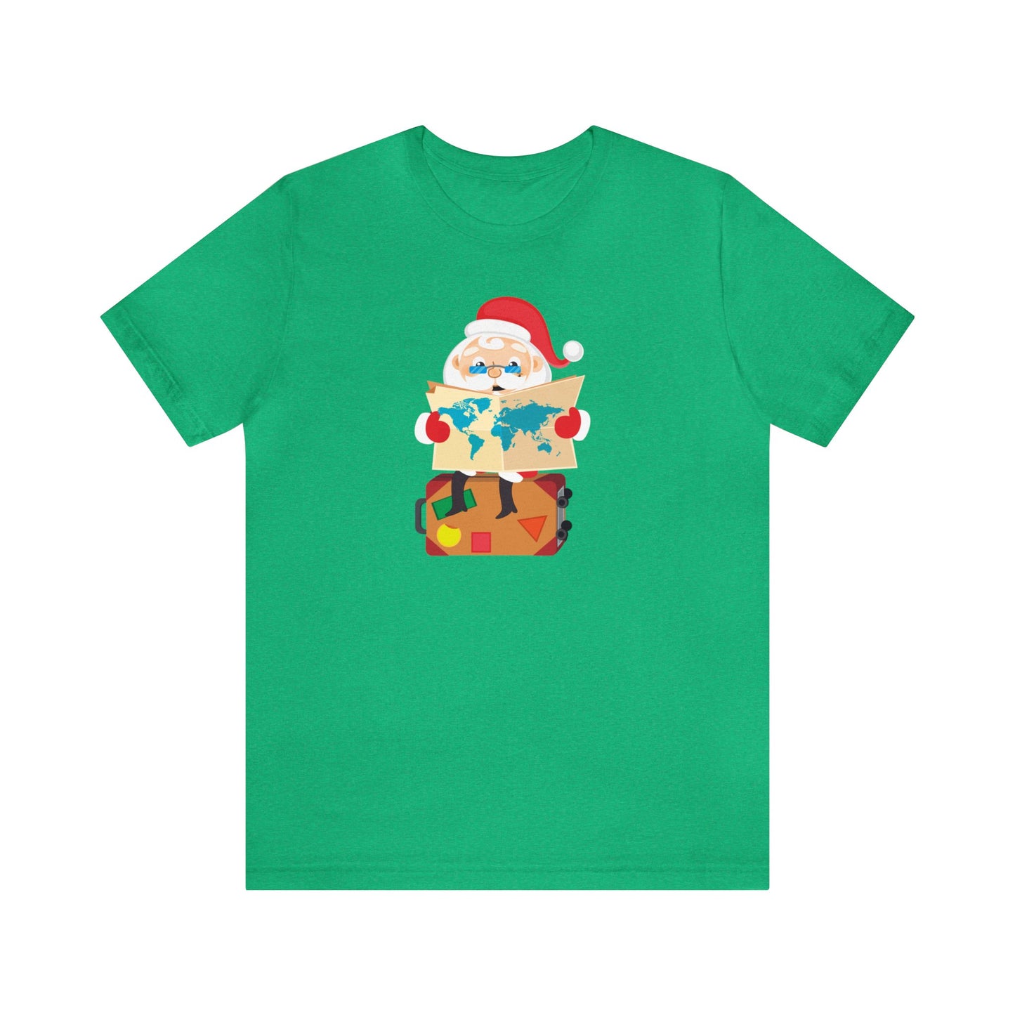 Santa Checking His Map Shirt, Santa Claus Shirt, Christmas Shirt, Xmas Shirt, Holiday Shirt, Merry Shirt, Festive Shirt, Merry Christmas Tee