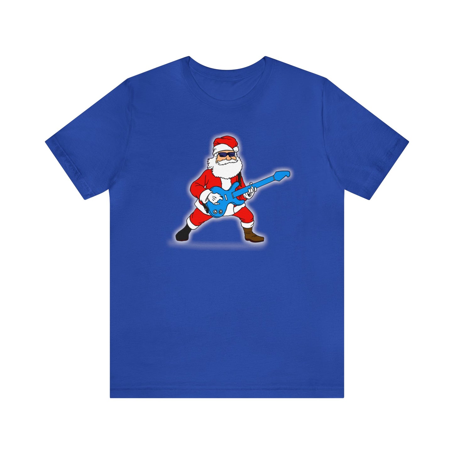 Guitar Playing Santa Shirt, Santa Claus Shirt, Christmas Shirt, Xmas Shirt, Holiday Shirt, Merry Shirt, Festive Shirt, Merry Christmas Tee