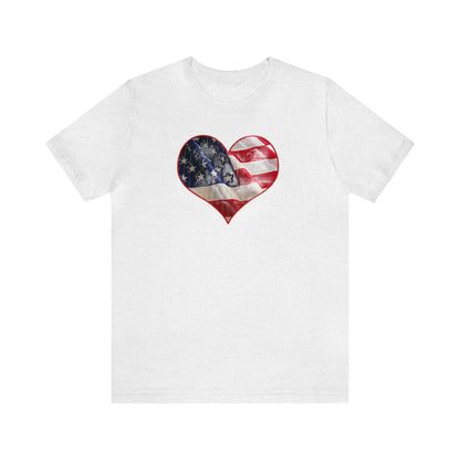 American Flag Heart Shirt, Love USA, Red, White and Blue, 4th of July Shirt, Patriotic Shirt, USA Shirt, Freedom Shirt, United States Shirt