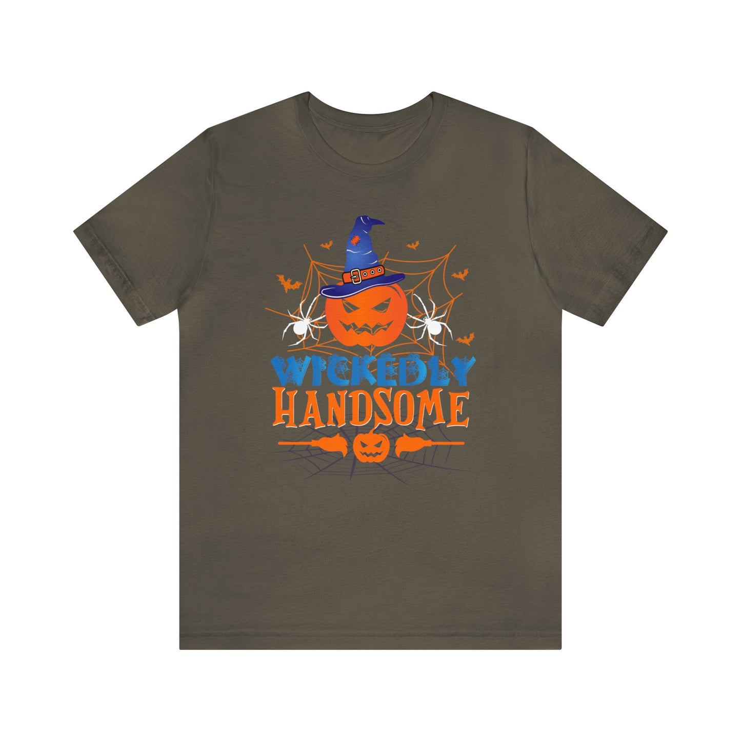 Wickedly Handsome Halloween Shirt, Halloween Shirt, Funny Witch Shirt, Funny Halloween Shirt, Spooky T, Pumpkin Witch With Broom, Spider Tee