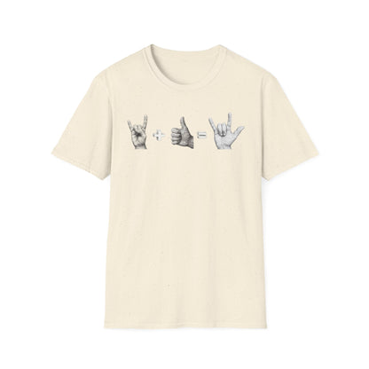 God's Love Equation - ASL Love Equation T-Shirt — Hand Sign Language Graphic Tee