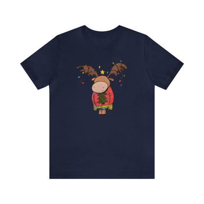 Christmas Moose, Moose Shirt, Christmas Shirt, Xmas Shirt, Holiday Shirt, Merry Shirt, Festive Shirt, Merry Christmas T, Winter Tee, Holiday