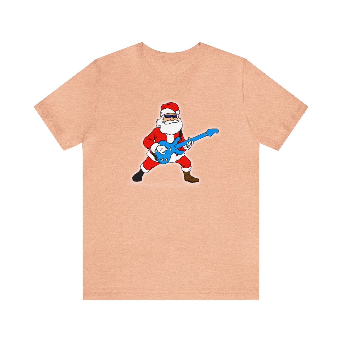 Guitar Playing Santa Shirt, Santa Claus Shirt, Christmas Shirt, Xmas Shirt, Holiday Shirt, Merry Shirt, Festive Shirt, Merry Christmas Tee