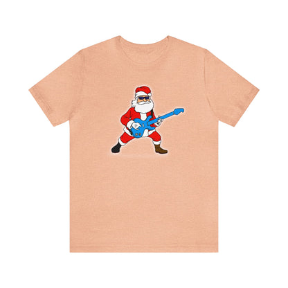 Guitar Playing Santa Shirt, Santa Claus Shirt, Christmas Shirt, Xmas Shirt, Holiday Shirt, Merry Shirt, Festive Shirt, Merry Christmas Tee