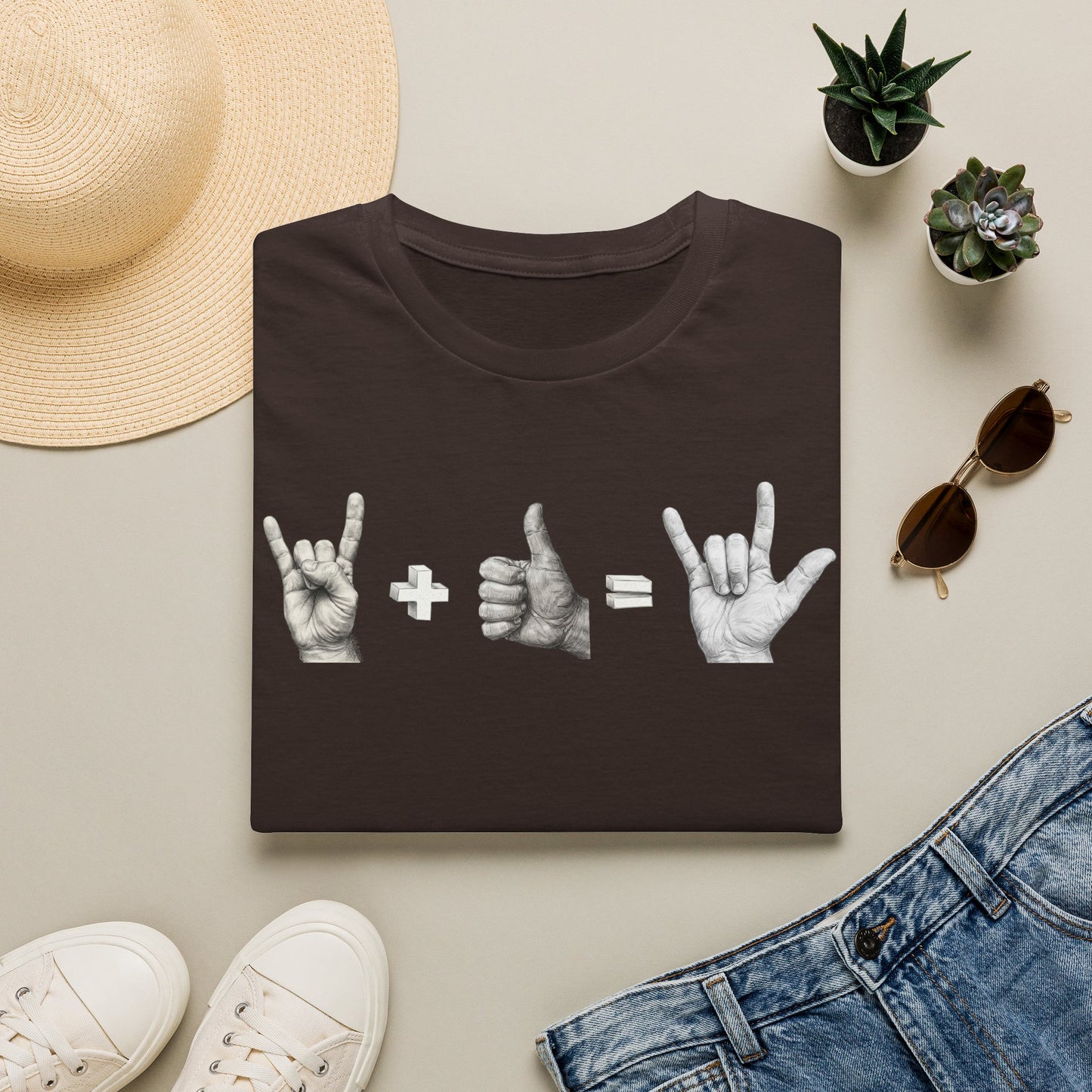 God's Love Equation - ASL Love Equation T-Shirt — Hand Sign Language Graphic Tee