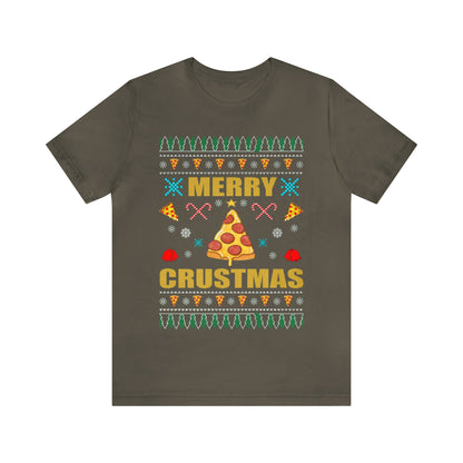 Merry Crustmas Ugly Christmas Sweater, Funny Christmas Sweater, Holiday Sweater, Pizza Christmas Shirt, Pizza Shirt, Pizza Lover, Xmas Shirt