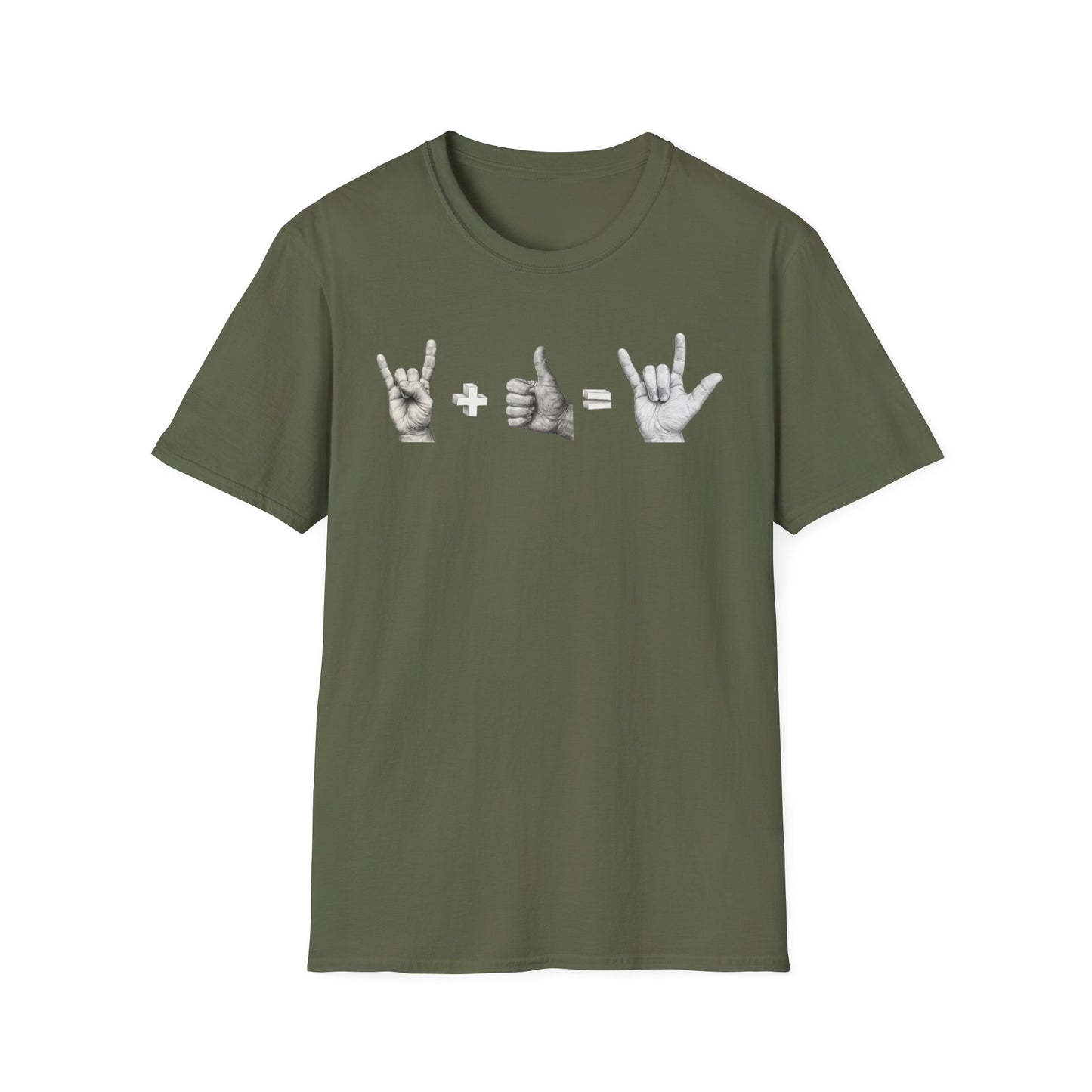 God's Love Equation - ASL Love Equation T-Shirt — Hand Sign Language Graphic Tee