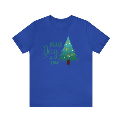 Peace Joy & Love Christmas Tree Shirt, Christmas Shirt, Xmas Shirt, Holiday Shirt, Merry Shirt, Festive Shirt, Merry Christmas Tee, Holiday