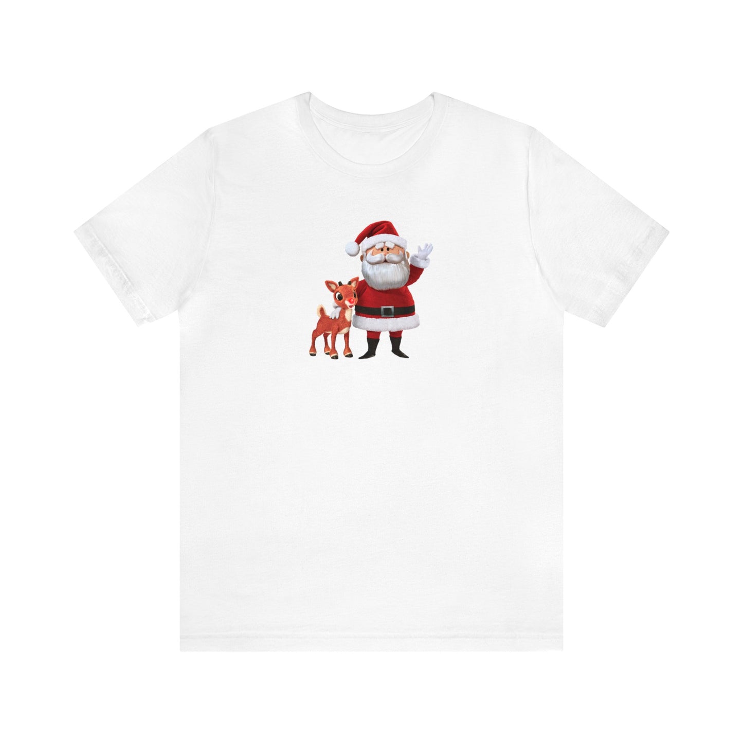 Rudolph and Santa Shirt, Reindeer Shirt, Santa Shirt, Christmas Shirt, Xmas Shirt, Holiday Shirt, Merry Shirt, Festive Shirt, Christmas Tee