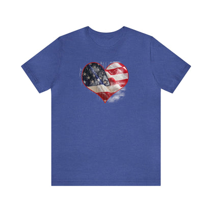 American Flag Heart Shirt, Love USA, Red, White and Blue, 4th of July Shirt, Patriotic Shirt, USA Shirt, Freedom Shirt, United States Shirt