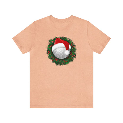 Santa Golf Ball Shirt, Christmas Wreath Shirt, Xmas Shirt, Holiday Shirt, Merry Shirt, Festive Shirt, Merry Christmas Tee, Christmas Gift