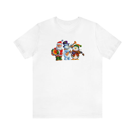 Santa, Frosty and Penguin Band Shirt, Santa Claus Shirt, Frosty Shirt, Penguin Shirt, Christmas Music Shirt, Xmas Shirt, Holiday Shirt