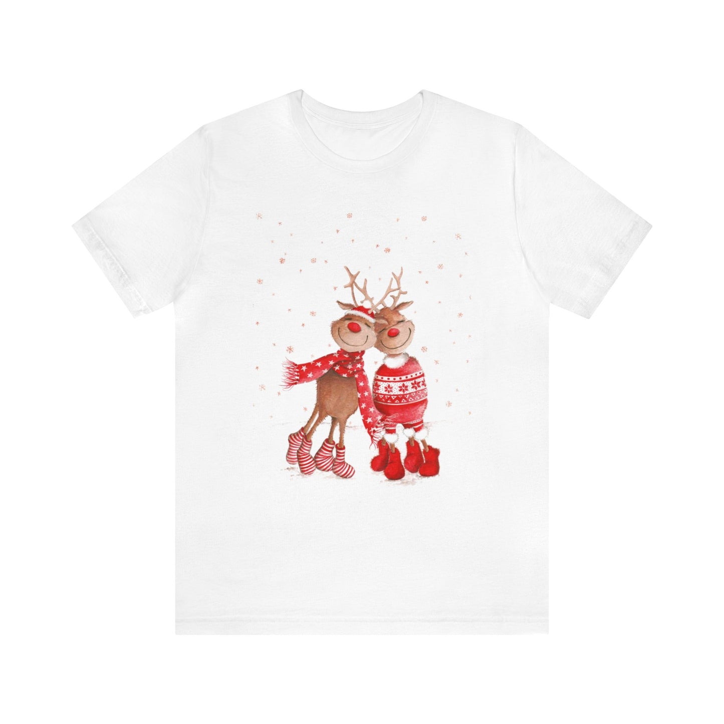 Happy Reindeer Couple Shirt, Christmas Shirt, Xmas Shirt, Holiday Shirt, Merry Shirt, Festive Shirt, Merry Christmas Tee, Christmas Gift