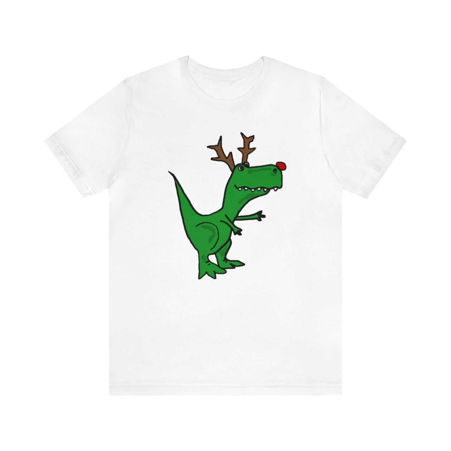 Tyrannosaurus With Antler Christmas Shirt, Rudolph T-Rex Christmas Shirt, Dinosaur Christmas Shirt, Funny Christmas Sweater, Holiday Sweater