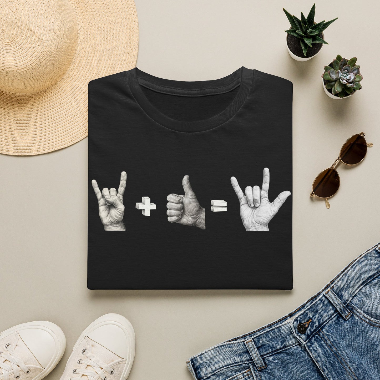 God's Love Equation - ASL Love Equation T-Shirt — Hand Sign Language Graphic Tee
