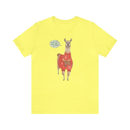 Llama Wearing a Sweater Shirt, Llama shirt, Llama Christmas Shirt, Xmas Shirt, Holiday Shirt, Merry Shirt, Festive Shirt, Merry Christmas T