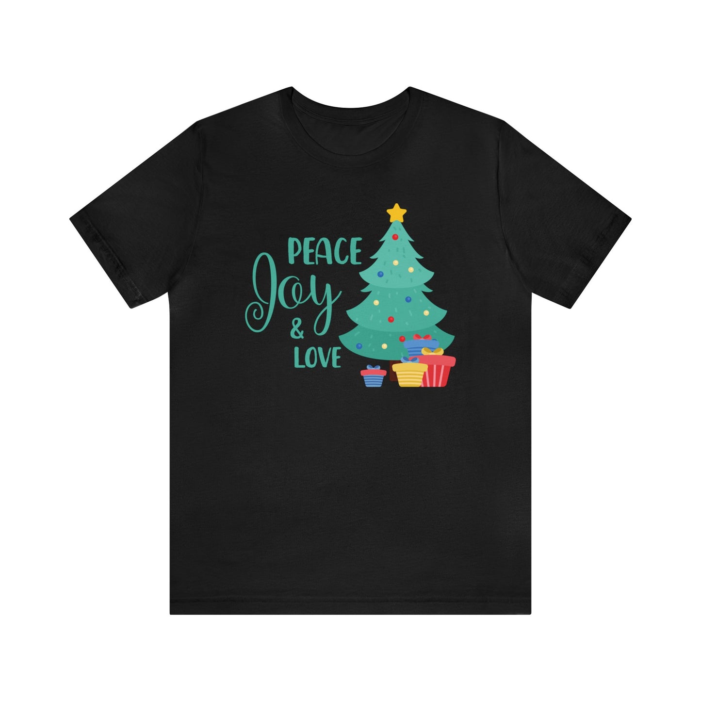 Peace Joy & Love Christmas Tree Shirt, Christmas Shirt, Xmas Shirt, Holiday Shirt, Merry Shirt, Festive Shirt, Merry Christmas Tee, Holiday