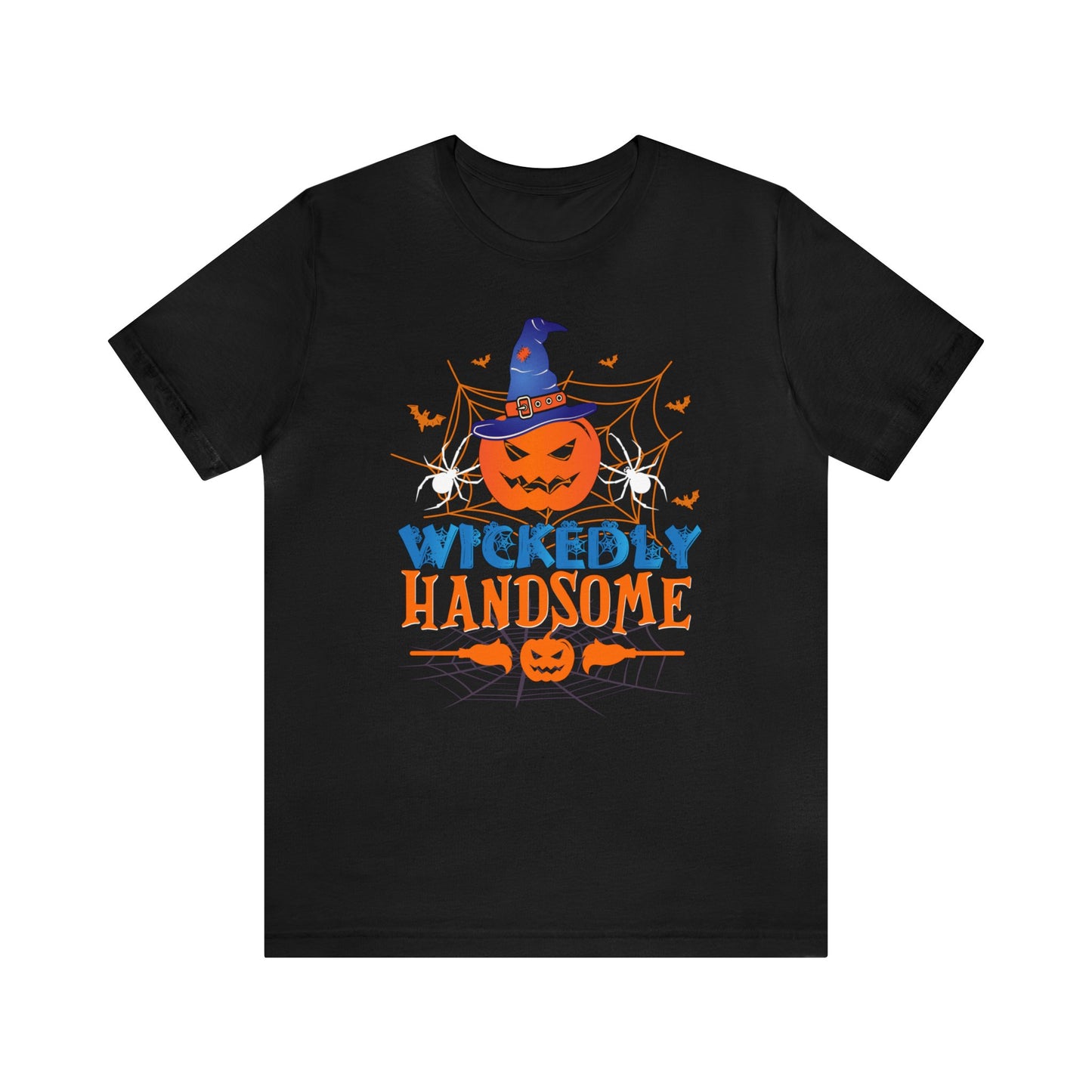 Wickedly Handsome Halloween Shirt, Halloween Shirt, Funny Witch Shirt, Funny Halloween Shirt, Spooky T, Pumpkin Witch With Broom, Spider Tee