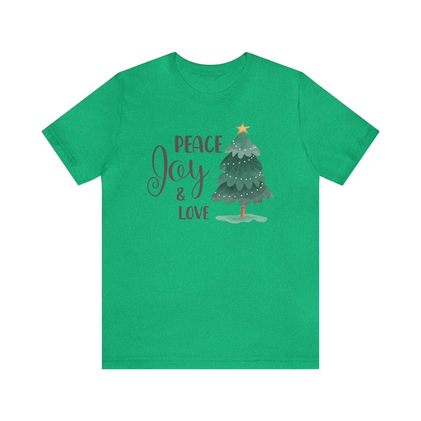 Peace Joy & Love Christmas Tree Shirt, Christmas Shirt, Xmas Shirt, Holiday Shirt, Merry Shirt, Festive Shirt, Merry Christmas Tee, Holiday