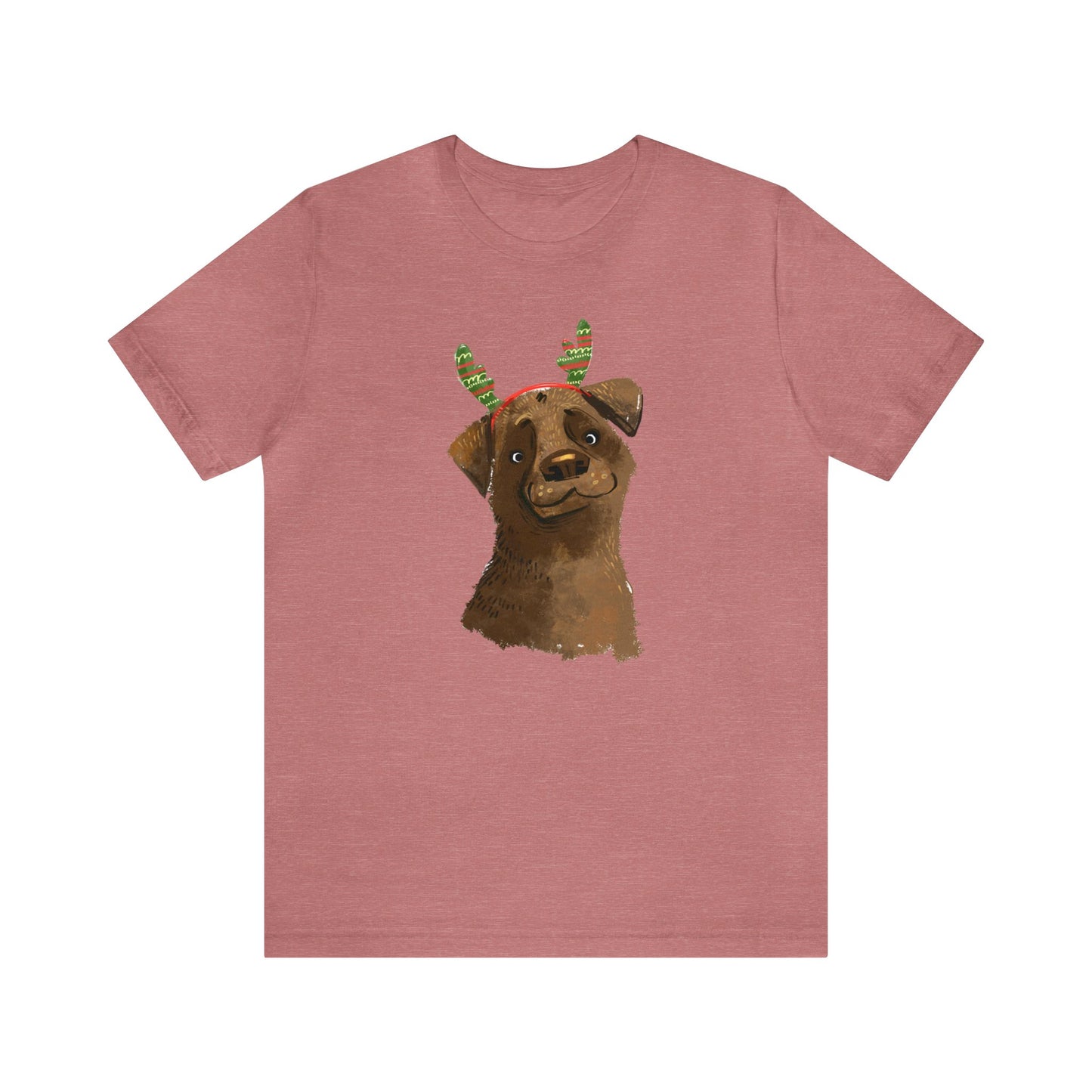 Dog Wearing Antlers Shirt, Reindeer Dog Shirt, Christmas Shirt, Xmas Shirt, Holiday Shirt, Merry Shirt, Festive Shirt, Merry Christmas Tee