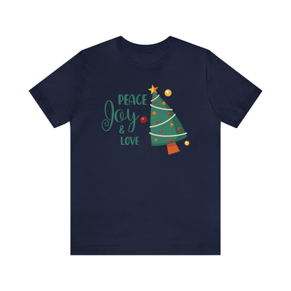 Peace Joy & Love Christmas Tree Shirt, Christmas Shirt, Xmas Shirt, Holiday Shirt, Merry Shirt, Festive Shirt, Merry Christmas Tee, Holiday