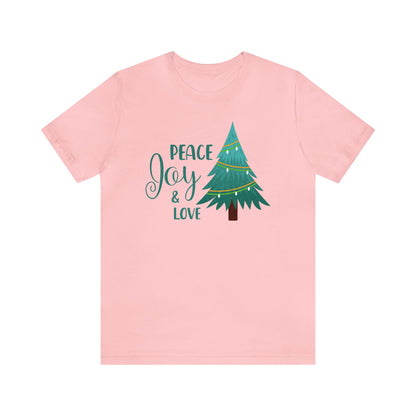 Peace Joy & Love Christmas Tree Shirt, Christmas Shirt, Xmas Shirt, Holiday Shirt, Merry Shirt, Festive Shirt, Merry Christmas Tee, Holiday