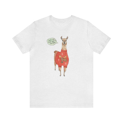 Llama Wearing a Sweater Shirt, Llama shirt, Llama Christmas Shirt, Xmas Shirt, Holiday Shirt, Merry Shirt, Festive Shirt, Merry Christmas T