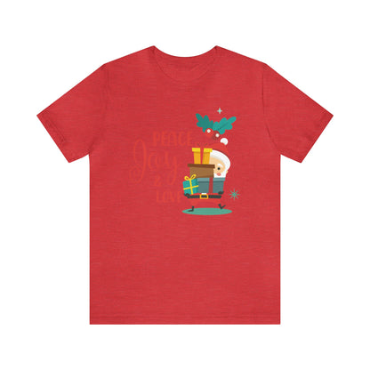 Peace, Joy and Love Santa Shirt, Santa Claus Shirt, Christmas Shirt, Xmas Shirt, Holiday Shirt, Merry Shirt, Festive Shirt, Merry Christmas