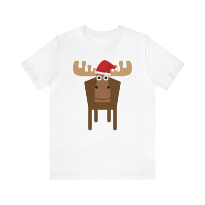 Christmas Moose, Santa Hat Moose, Santa Moose, Moose Shirt, Holiday, Xmas, Funny Christmas, Funny Gift, Mens Xmas, Womens Xmas, Sweatshirt