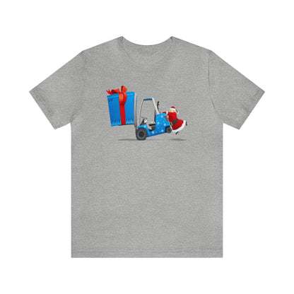 Forklift Santa With Present Shirt, Big Present , Santa Claus Shirt, Christmas Shirt, Xmas Shirt, Holiday Shirt, Merry Shirt, Festive Shirt