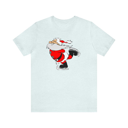 Ice Skating Santa Shirt, Santa Claus Shirt, Christmas Shirt, Xmas Shirt, Holiday Shirt, Merry Shirt, Festive Shirt, Merry Christmas Tee