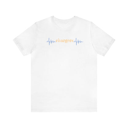 Heartbeat LA Chargers Shirt, Football Shirt, Heartbeat Sports Shirt, Los Angeles Football, Football Tee, Heartbeat Shirt, Chargers Shirt