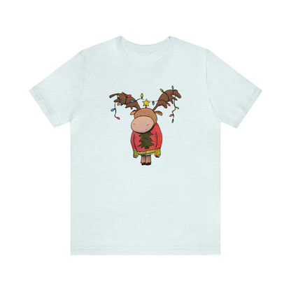 Christmas Moose, Moose Shirt, Christmas Shirt, Xmas Shirt, Holiday Shirt, Merry Shirt, Festive Shirt, Merry Christmas T, Winter Tee, Holiday