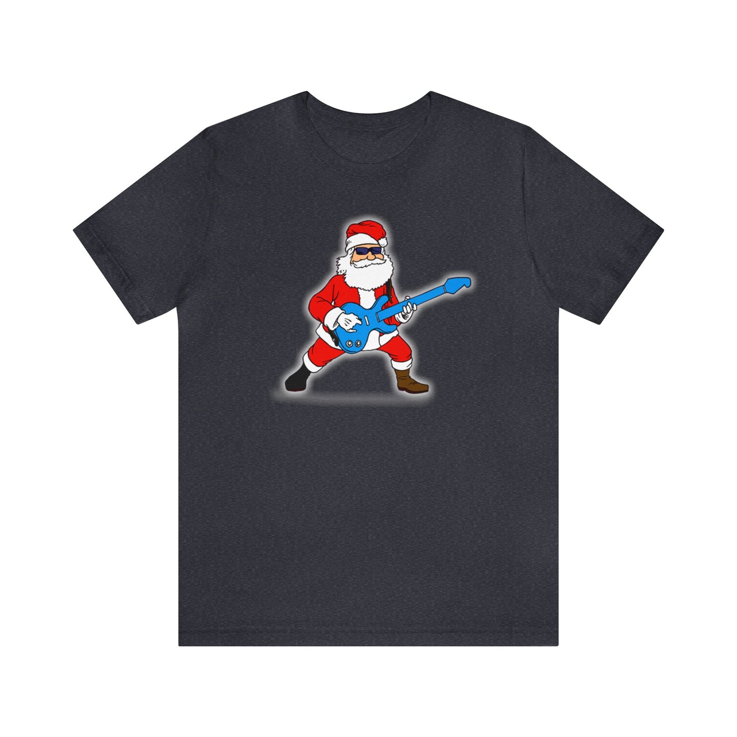 Guitar Playing Santa Shirt, Santa Claus Shirt, Christmas Shirt, Xmas Shirt, Holiday Shirt, Merry Shirt, Festive Shirt, Merry Christmas Tee