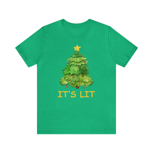 It's Lit Shirt, Christmas Tree Shirt, Christmas Shirt, Xmas Shirt, Holiday Shirt, Merry Shirt, Festive Shirt, Merry Christmas Tee, Tree Tee