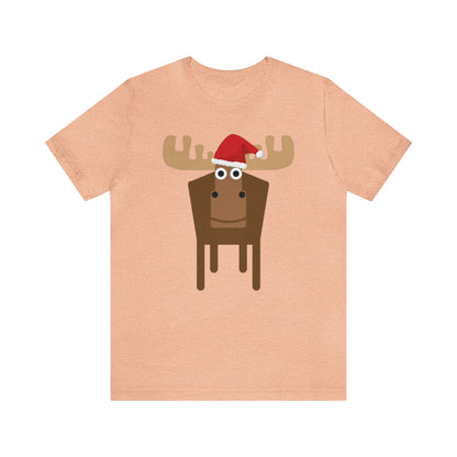 Christmas Moose, Santa Hat Moose, Santa Moose, Moose Shirt, Holiday, Xmas, Funny Christmas, Funny Gift, Mens Xmas, Womens Xmas, Sweatshirt