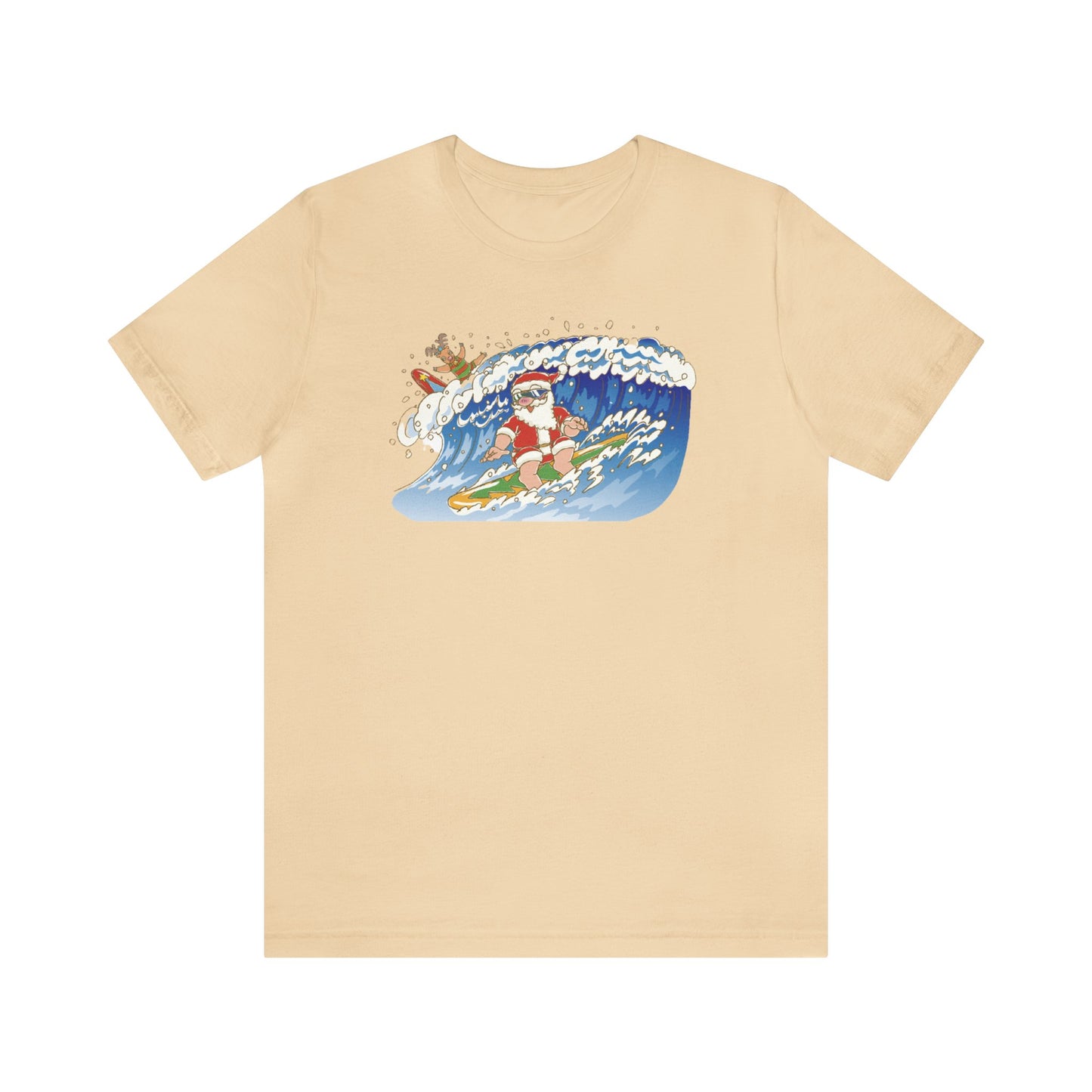 Surfing Santa and Rudolph Shirt, Santa Claus Shirt, Christmas Shirt, Xmas Shirt, Holiday Shirt, Merry Shirt, Festive Shirt, Merry ChristmasT