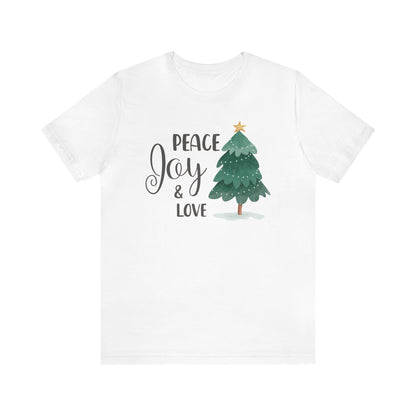 Peace Joy & Love Christmas Tree Shirt, Christmas Shirt, Xmas Shirt, Holiday Shirt, Merry Shirt, Festive Shirt, Merry Christmas Tee, Holiday