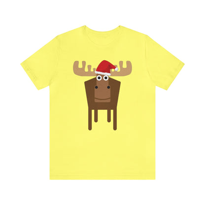 Christmas Moose, Santa Hat Moose, Santa Moose, Moose Shirt, Holiday, Xmas, Funny Christmas, Funny Gift, Mens Xmas, Womens Xmas, Sweatshirt