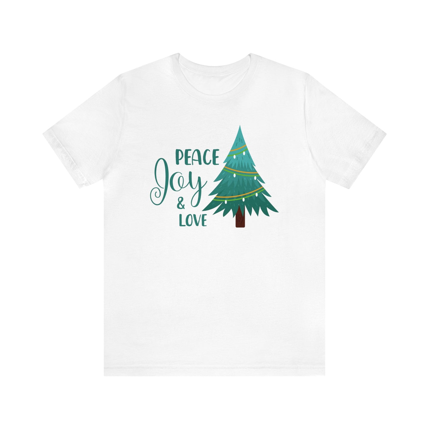 Peace Joy & Love Christmas Tree Shirt, Christmas Shirt, Xmas Shirt, Holiday Shirt, Merry Shirt, Festive Shirt, Merry Christmas Tee, Holiday