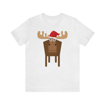 Christmas Moose, Santa Hat Moose, Santa Moose, Moose Shirt, Holiday, Xmas, Funny Christmas, Funny Gift, Mens Xmas, Womens Xmas, Sweatshirt