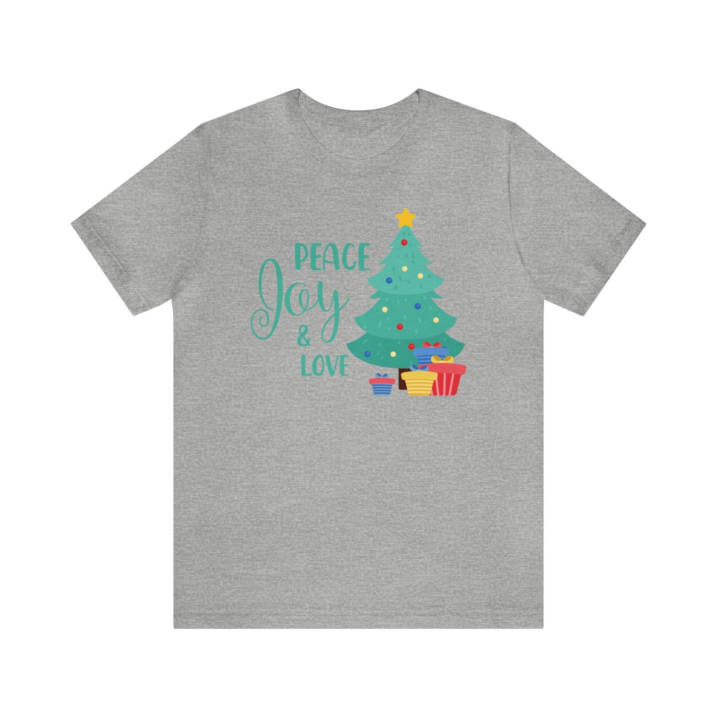 Peace Joy & Love Christmas Tree Shirt, Christmas Shirt, Xmas Shirt, Holiday Shirt, Merry Shirt, Festive Shirt, Merry Christmas Tee, Holiday