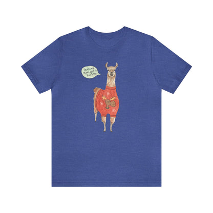 Llama Wearing a Sweater Shirt, Llama shirt, Llama Christmas Shirt, Xmas Shirt, Holiday Shirt, Merry Shirt, Festive Shirt, Merry Christmas T