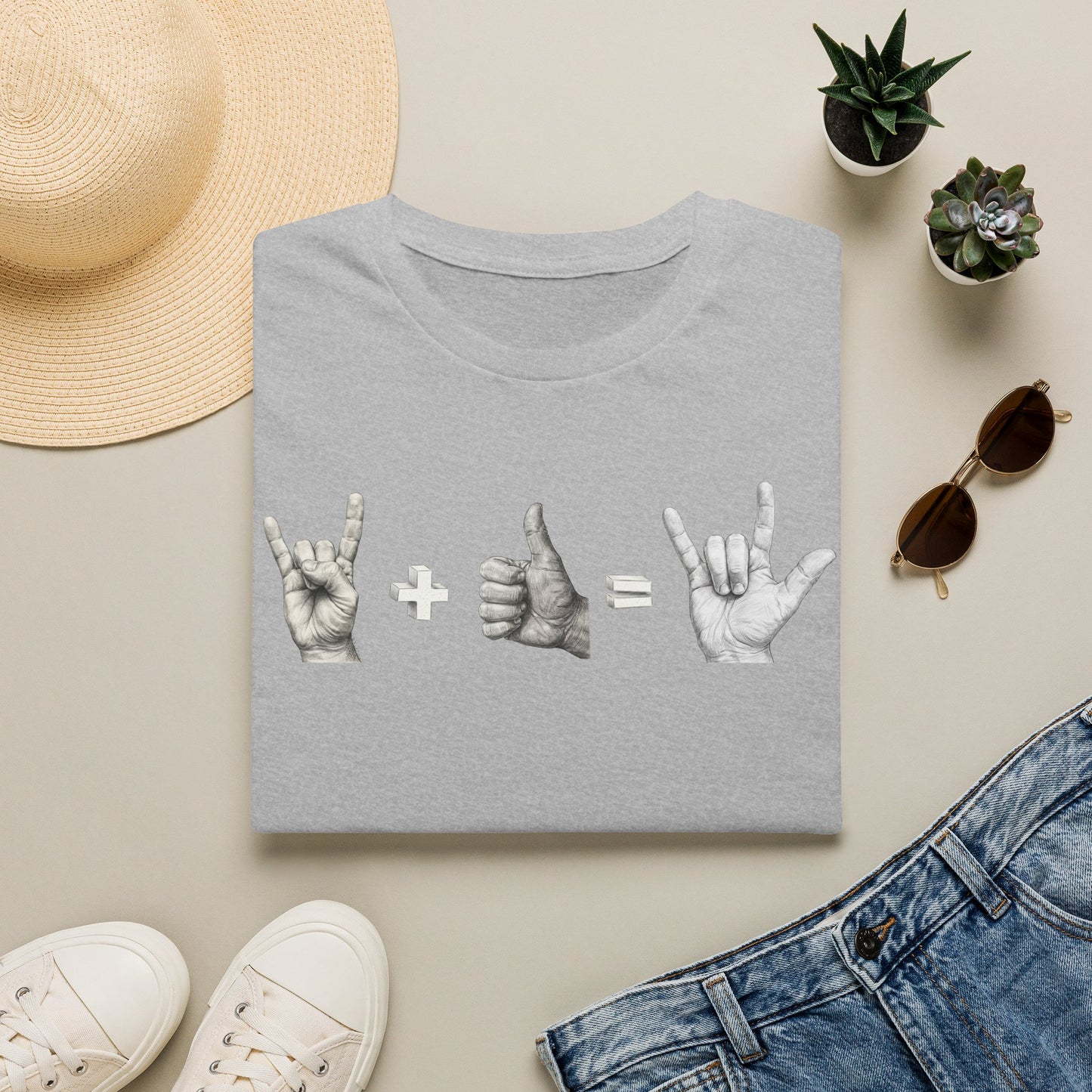 God's Love Equation - ASL Love Equation T-Shirt — Hand Sign Language Graphic Tee
