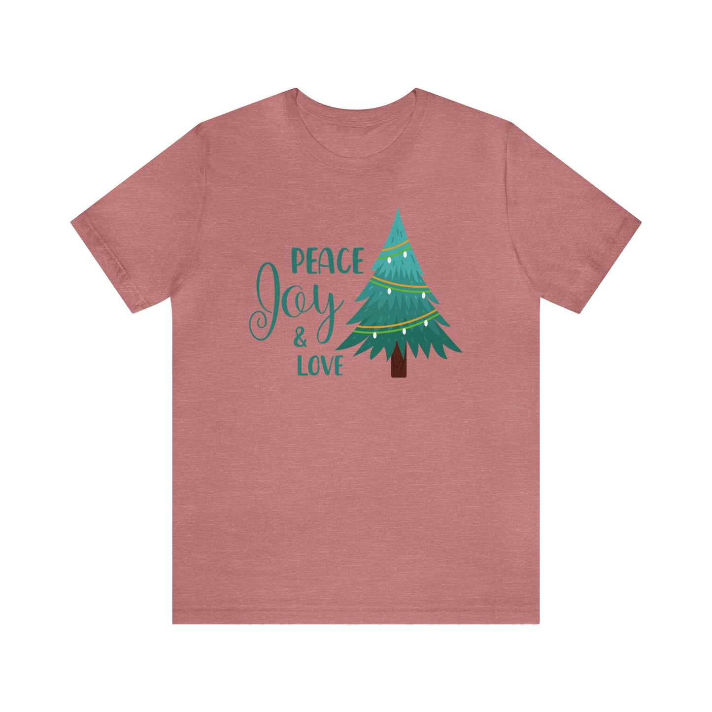 Peace Joy & Love Christmas Tree Shirt, Christmas Shirt, Xmas Shirt, Holiday Shirt, Merry Shirt, Festive Shirt, Merry Christmas Tee, Holiday