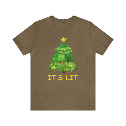 It's Lit Shirt, Christmas Tree Shirt, Christmas Shirt, Xmas Shirt, Holiday Shirt, Merry Shirt, Festive Shirt, Merry Christmas Tee, Tree Tee