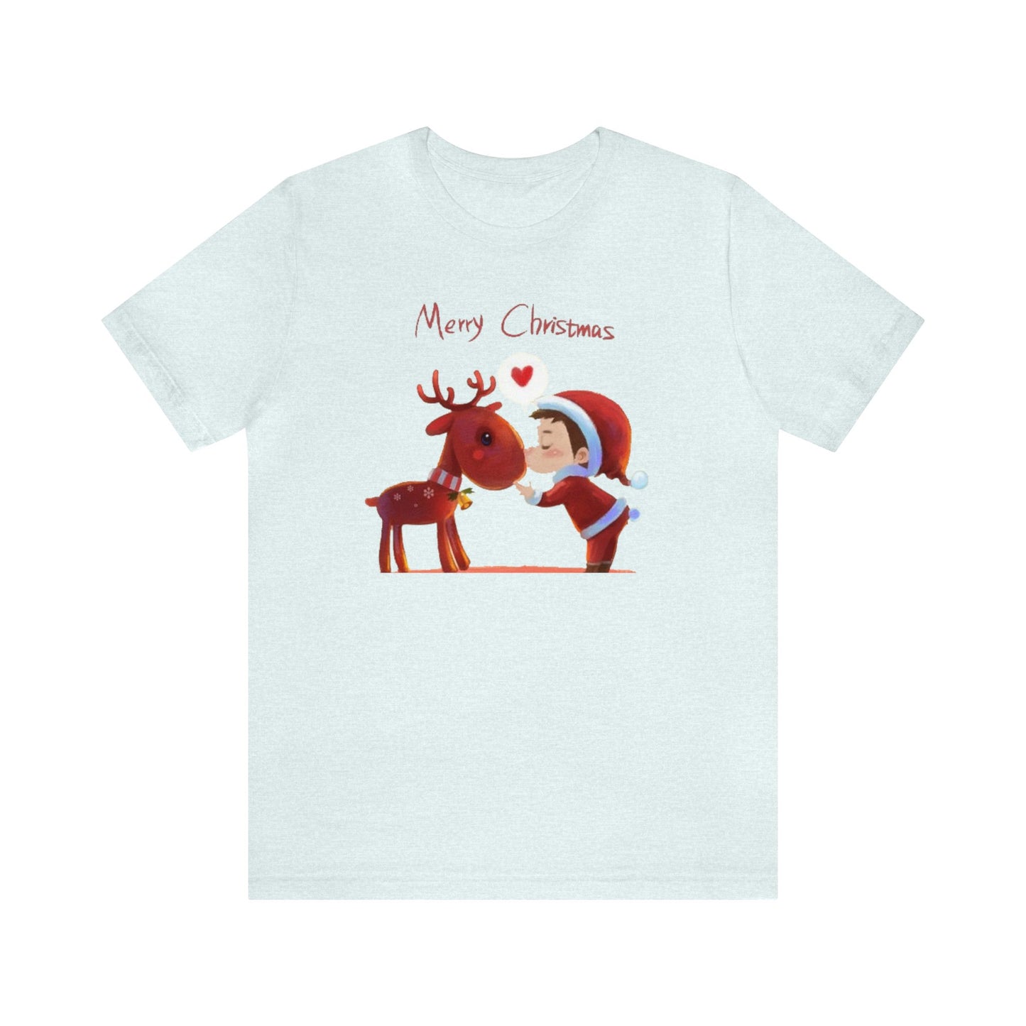 Santa and Reindeer Merry Christmas Shirt, Christmas Shirt, Xmas Shirt, Holiday Shirt, Merry Shirt, Festive Shirt, Merry Christmas Tee